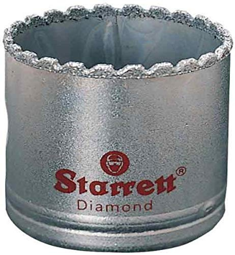 Starrett Diamond Grit Hole Saw - Ideal for Drilling Small Diameter Holes - 1-1/2 Diameter, 1-5/8 Cutting Depth, 5/8-18 Thread Size, XA2/XA10 Arbor Type, Silver - KD0112-N