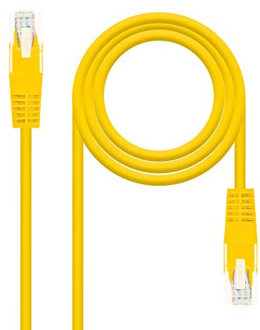 NANOCABLE 10.20.0102-Y - Câble Ethernet RJ45 Cat.5e UTP AWG24, Jaune, 2mts