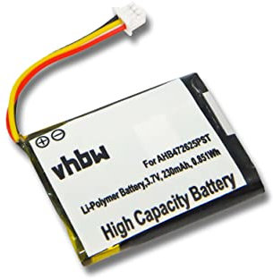 vhbw 1x Akku kompatibel mit Logitech H800 Wireless Headset Kopfhörer (230 mAh, 3,7 V, Li-Polymer) - Ersatz für 533-000067, AHB472625PST, L/N: 1109, L/N: 1110
