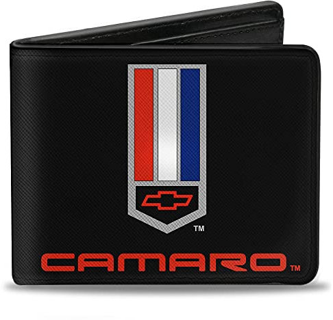 Buckle-Down Unisex Bifold Wallet Camaro Faltbare Geldbörse, Mehrfarbig Blau, 4.0 x 3.5