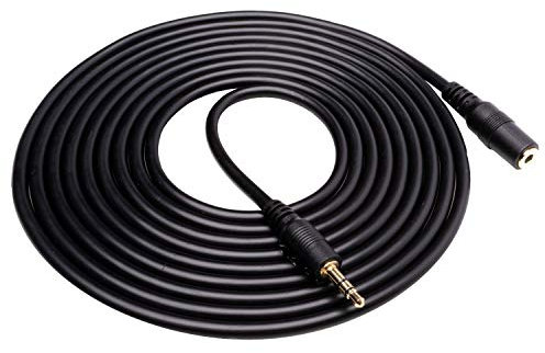 Movo MC10 10-foot (3m) TRS Female 3.5mm to TRS Male 3.5mm Extension Cable for Camera/Video Microphones (fits Rode, Takstar, Audio-Technica, Canon, Nikon)