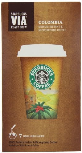 Starbucks VIA Colombia Roast Coffee 7 Sachets (Pack of 8, Total 56 Sachets)