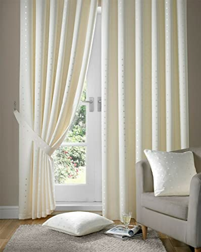 Ideal Textiles Heavy Luxury Jacquard Pencil Pleat Lined Curtains