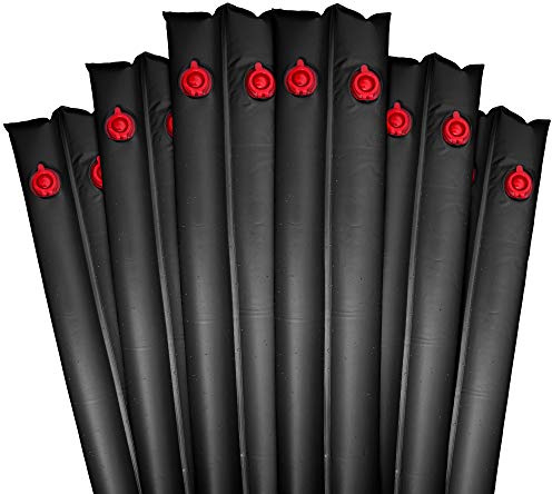 Robelle 10 ft. 6-Pack Heavy Duty Black Double Chamber Pool Cover Weights, .33 MM Thick Vinyl, Pool Water Bags, Water Tubes