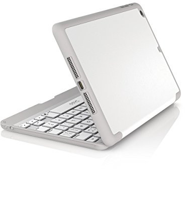ZAGG Folio Case, Hinged with Bluetooth Keyboard for iPad Mini/Mini 2 / Mini 3 - White, Model:IM2ZFN-WW0