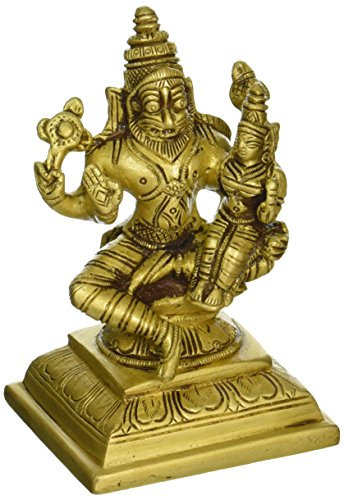 GangesIndia Shri Narasimha Mit Lakshmi MATA Messing Statue