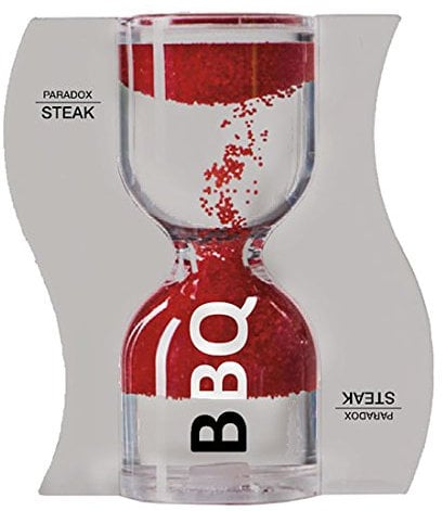 Paradox BBQ, Sanduhr für das perfekt gegrillte Steak, Rot, 9cm
