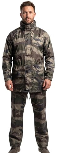 Arctic Storm Waterproof Rain Suit Hooded Jacket & Trousers Set Camo