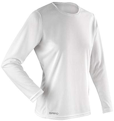 Spiro Damen Quick Dry Performance Short Sleeve T-Shirt, weiß, m