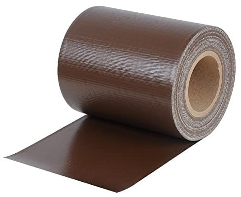 WOLTU Bandes Brise-Vue en PVC de 450g/m², Rouleau Brise-Vue Occultant 19cm x 35m, Résistant au Vent et au Soleil, pour Clôture, Jardin, Balcon, avec 25 Clips de Fixation, en Marron
