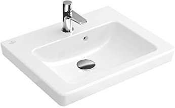 Villeroy & Boch Handwaschbecken Subway 73155G 50x40cm Hahnloch durchgest mit Überlauf weiß, 73155G01