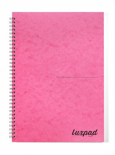 Luxpad 120 Seite A4 FSC Wirebound-Notebook mit haltbaren Pressboard-Abdeckungen [Einzelne, sortierte Farbe]