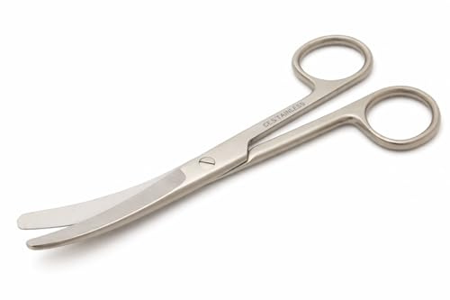 Diamond Edge Sicherheitsschere aus Chirurgenstahl, 15,2 cm, gebogen, abgerundete Spitzen