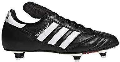 Adidas Mundial Goal Unisex Leather Football Boots, BLACK/RUNWHT, 8-
