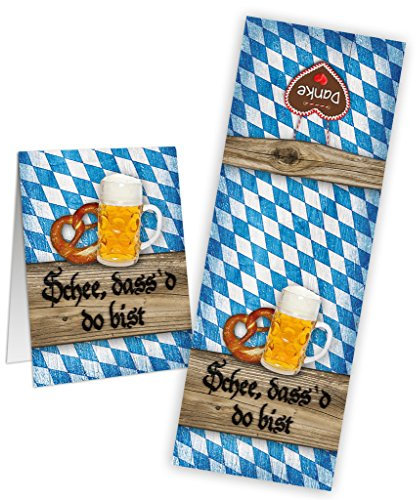 Logbuch-Verlag 25 Schön dass du da bist Bayern Sticker Tischdeko Feste Geburtstag Oktoberfest 5 x 14,8 cm