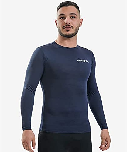 Givova, corpus 3 elastisches ärmel- unterhemd m/l, blau, M