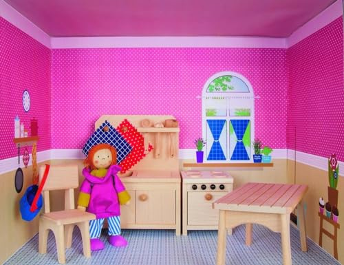 Rülke Holzspielzeuge 22877 Minipuppenzubehör, bunt