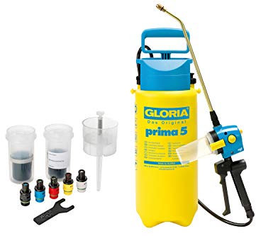 GLORIA Klick&Go Refill Komplettsystem | Gartenspritze mit Pflanzenschutz-Mischsystem |5 L Drucksprüher