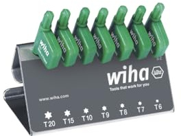 Wiha Stiftschlüssel mit Fähnchengriff Set TORX® 7-tlg. brüniert im Werkbankständer (25625)