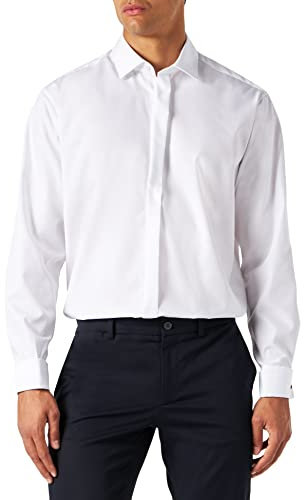 Seidensticker Herren Mens Regular Gala Longsleeve Businesshemd, Weiß(001034), 48 EU