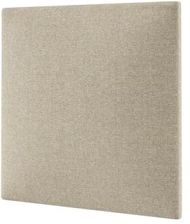 MOLLIS Panneau Rembourré, Panneau Mural Carré et Décoratif, comme Tête de Lit ou Protection Contre Les Chocs, Réduit Le Bruit et Améliore L'acoustique, en Mousse, 30 x 30 cm, Beige Clair