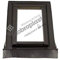 AFG Schweiz Skylight Kunststoff Dachfenster PVC 78 x 118 mit Eindeckrahmen für Dachziegel Außenfarbe Dunkelbraun Schwingfenster Dachflächenfenster