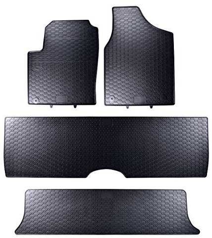 GEYER & HOSAJA Gummifußmatten 820/4C kompatibel mit Ford Galaxy Mk1 7 per. (1995-2006), Seat Alhambra I 7 per. (1996-2010) und Volkswagen Sharan I 7 per. (1995-2010)