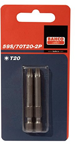 Punta estándar 1/4 para tornillos TORX® T40 de 70 mm (2 piezas/blíster)
