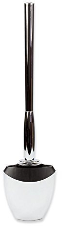 WcWunder antibakterielle WC-Reinigungs-Bürste ohne Borsten, chrom/schwarz inkl. Wandhalter NEU