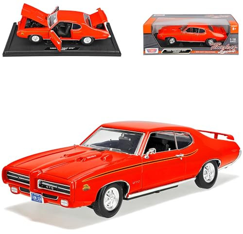 Motormax Pontiac GTO Judge 1969 Coupe Orange Oldtimer 1/18 Modellauto Modell Auto