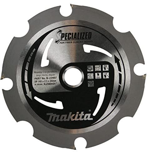 Makita b-22997 Specialized Faser Zement Board Sägeblatt 165 x 20 mm