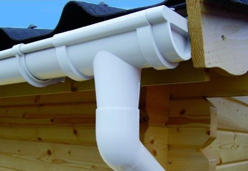 Dachrinnen Set RG 80 weiß 8 x 350 cm 8-Eck-Dach