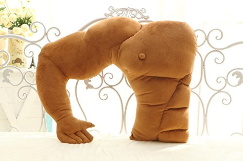 VANSUKY Kissen für Sleep, braun, Muscle Arm