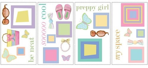 RoomMates - Wandsticker preppy girl 26 Stück