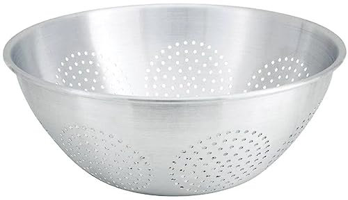 Winco Colador de aluminio de estilo chino, 16 cuartos de galón