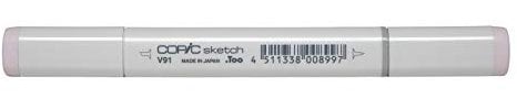 COPIC Sketch Marker Typ V - 91, Pale Grape, professioneller Pinselmarker, mit einer Super-Brush-Spitze und einer Medium-Broad-Spitze