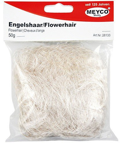 Meyco Hobby Engelshaar silber, 50g - Basteln mit Feenhaar, Flowerhair