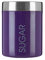 Premier Housewares 0508498 Boîte à Sucre en Émail Violet et Couvercle en Acier Inoxydable Satiné