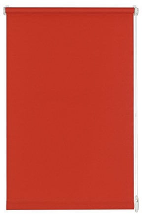 Gardinia Rollo zum Klemmen oder Kleben, Tageslicht-Rollo, Blickdicht, Alle Montage-Teile inklusive, EASYFIX Rollo Uni, Rot, 120 x 150 cm (BxH)