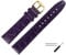 MARBURGER Uhrenarmband 20mm Leder Lila Gold Kroko (Caiman) Prägung Mit Naht - Montage Set 5292054000220