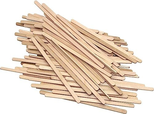 Eco-Friendly Natural Wooden Coffee Stirrers - Quality, Strong & Durable Wood Coffee & Tea Stirrers, Hygienically Packaged (UK COMPANY)