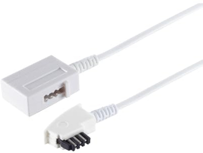 Kabelbude.eu TAE F-Stecker/TAE F-Kupplung weiß 15m