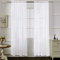 MYSTIC-HOME Weiße, durchsichtige Vorhänge, 213,4 cm lang, durchsichtige Gardinen mit Stangentasche, 2 Paneele, halbgeknitterter Voile, Fenstervorhänge für Wohnzimmer, weiß, 132,1 cm B x 213,4 cm L