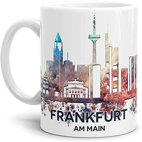 Tassendruck Frankfurt-Tasse Skyline - Kaffeetasse/Mug/Cup - Qualität Made in Germany
