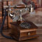 Good thing Téléphone Téléphone Antique Européen Retro Téléphone Bois Massif Téléphone Maison Antique Téléphone Fixe Américain