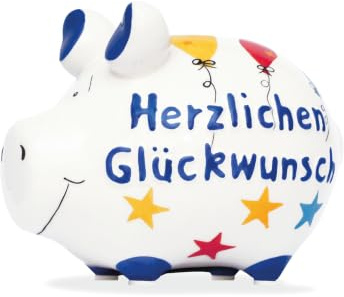 Spardose Schwein klein | Keramik Sparschwein, Geldgeschenk zum Geburtstag, 10026889