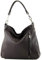 modamoda de T183 Damen Schultertasche Handtasche Tragetasche Echtleder Groß handmade in Italy, Farbe:Dark Chocolate