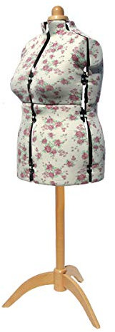 Sewing Online Verstellbare Schneiderpuppe Rosenknospe Mit Holzständer 8-Teilige | Groß (L) [Größe EUR 48 bis 50]