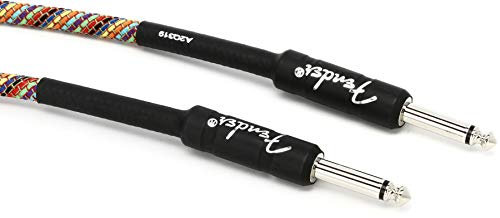 Fender Festival Instrument Cable, Straight/Straight, 18.6', Pure Hemp, Rainbow