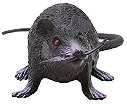 ANNIUP 2 Stück künstliche Mäuse lebensechte Halloween Ratten Dekorationen Kunststoff Vivid Mouse Cat Spielzeug Rep Dekoration Spielzeug für Weihnachten Party Festival Zufällige Farbe